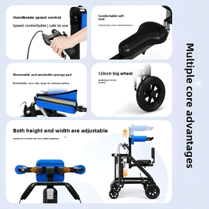 Andador de Rehabilitación Pediátrica con Freno de <span class=keywords><strong>Mano</strong></span> de Presión de Aire, Asiento Extraíble y Lavable para Niños con Discapacidad, Parálisis Cerebral - Product Image 3