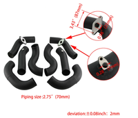 Kit de tuyauterie Turbo Intercooler 2.75 ''pour Nissan GT-R R35 VR38DET VR38 09-15 Noir