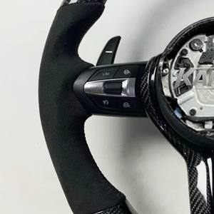 <span class=keywords><strong>Volante</strong></span> Deportivo <span class=keywords><strong>m</strong></span> Sport de Fibra de Carbono con Calefacción para <span class=keywords><strong>BMW</strong></span> F11 F20 2010 2012 F30 F16 F15 2011, Completamente Negro en Fibra de Carbono - Product Image 3