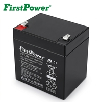 Batería VRLA FirstPower de 12V 4Ah de ciclo largo, a prueba de fugas, sin mantenimiento, para coches de juguete para niños, altavoces portátiles, iluminación y energía de respaldo.