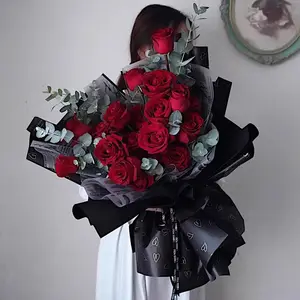 Papel de regalo impermeable al por mayor para floristería, papel de regalo para ramo de flores frescas