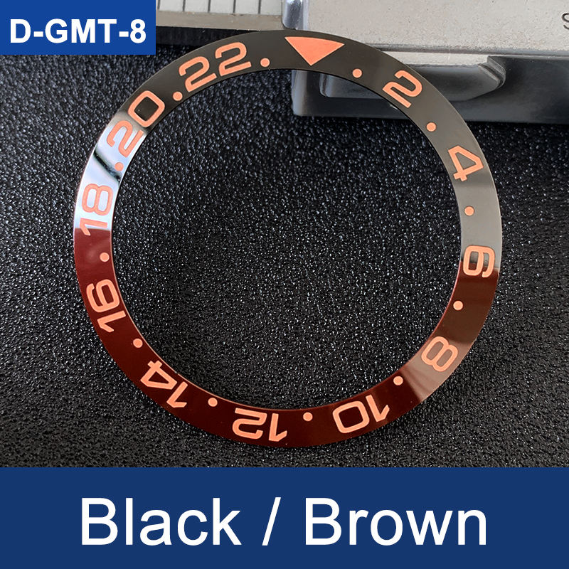 D-GMT-8 Inserto de bisel negro/marrón