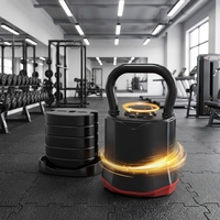 Kettlebell réglable 6-en-1 de qualité commerciale avec ajustement en un clic, vente en gros de kettlebells de 3 à 18 kg pour les achats en magasin de fitness