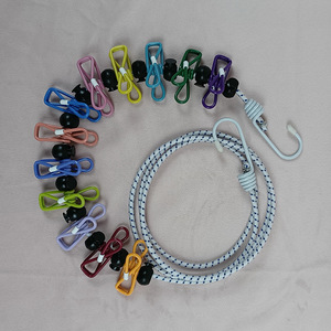 Xách tay có thể gập lại 12-Pin sắt clothesline với có thể tháo rời khóa hạt Windproof ngoài trời & trong nhà nhà cắm trại du lịch phù hợp - Product Image 6