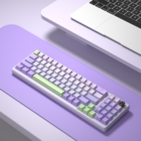 Teclado Mecánico para Juegos Simple de 78 Teclas, Anti-Ghosting de Teclas Completas, Retroiluminado, con Cable Tipo-C y Perilla de Volumen