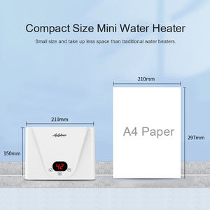 Calentador de agua instantáneo inteligente de pared con pantalla LED y control táctil de 5500W y 220V de bajo consumo para ducha eléctrica de hotel - Product Image 4