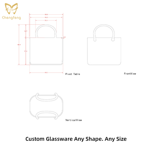 แก้วน้ำทรงกระเป๋าถือใส แก้วใสทรงสร้างสรรค์ แก้วน้ำผลไม้ ชา น้ำผลไม้ค็อกเทล ขนาด 750 มล. - Product Image 2
