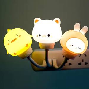 Controllo vocale USB piccolo orso coniglio anatra per bambini Plug in Mini luce notturna per animali domestici adorabile bambino intelligente luce notturna luna - Product Image 2