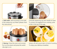Panci kukus telur Mini multifungsi, peralatan rumah tangga, Boiler Telur sarapan, Dapur, rumah tangga 220V
