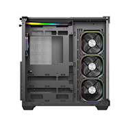 ATX Full Tower Casing komputer game PC dengan tiga sisi Tempered Glass stok tersedia Casing PC