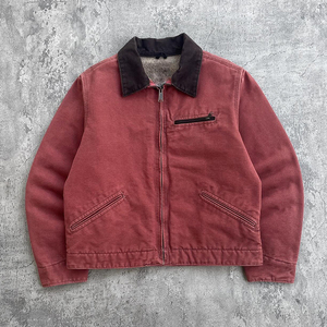 Áo khoác làm việc vải <span class=keywords><strong>canvas</strong></span> dày 14oz kiểu vintage, có khóa kéo, phong cách Detroit, dành cho thợ mộc, chất liệu denim, dành cho nam - Product Image 1