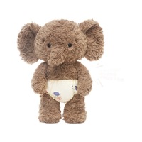 Adorable Coussin Peluche Éléphant Bébé en Coton PP, Coussin Réconfortant Doux, Cadeau pour Filles, Adolescentes, Fête d'Anniversaire, Maison, Chambre