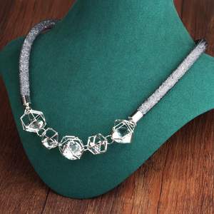 <span class=keywords><strong>Collier</strong></span> en <span class=keywords><strong>maille</strong></span> de cristal pour femmes, bijou, nouveau Style à la mode, - Product Image 3