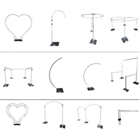 Kit de support d'arche en aluminium Y-119 pour rideaux et tentures, réglable en hauteur et en largeur, idéal pour les scènes de cérémonie et les mariages