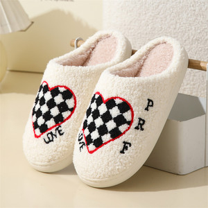 Chaussons d'hiver en peluche douce <span class=keywords><strong>pour</strong></span> dames Halloween Citrouille <span class=keywords><strong>chien</strong></span> Home Indoor Non-Slip Cotton Slippers - Product Image 5