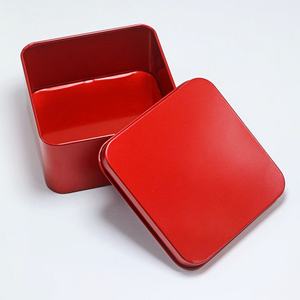 Mini Square Gold Tinplate <b>Metal</b> <b>Tin</b> Box <b>with</b> Embossed Design - Product Image 3