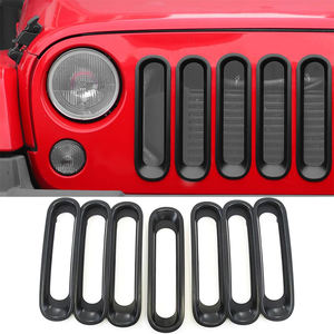 Insertos para Parrilla Delantera, Cubiertas Decorativas para Parrilla, Accesorios Exteriores para <span class=keywords><strong>Jeep</strong></span> Wrangler 2007-2018 JK & Unlimited Sports Sahara <span class=keywords><strong>Rubicon</strong></span> X - Product Image 1