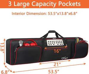 Estuche para Teclado de Piano, Muestra Gratuita, Duradero, Acolchado de 10 mm, con Correa Ajustable - Product Image 3