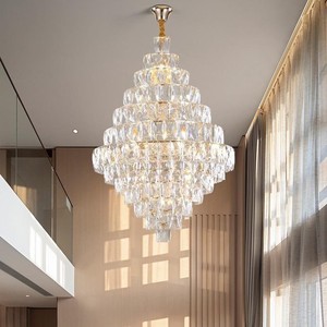 Lampadario di Cristallo Moderno per Lobby di Hotel, Nuovo <span class=keywords><strong>Design</strong></span> per <span class=keywords><strong>Soggiorno</strong></span>, Villa, Scala, Soffitto Alto, Lussuosa Lampada a Sospensione - Product Image 4