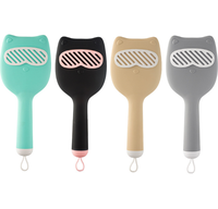 Peigne à cheveux chat à grande tête peinte à la main avec coussin moelleux, portable, en ABS, pour le Nouvel An, la remise des diplômes et la rentrée scolaire