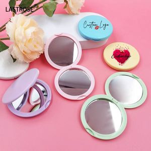 Wholesale Portable Round Folded Mini <b>Compact</b> <b>Mirrors</b> Double Sided Travel Plastic Cosmetic Makeup Pocket <b>Mirror</b> for Girs - Product Image 3