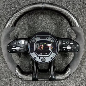 Volante de Cuero Personalizado para <span class=keywords><strong>Mercedes</strong></span> <span class=keywords><strong>Benz</strong></span> W212 W203 W205 W222 W213 Cls Gle Glc <span class=keywords><strong>43</strong></span> E63 E53 C63 <span class=keywords><strong>AMG</strong></span>, Accesorios para Automóviles - Product Image 1