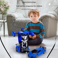 BJQ OEM 1/18 Coche RC Transformable 2 en 1: Vehículo Deportivo y Robot Deformable, Juguete de Control Remoto para Niños, Regalo