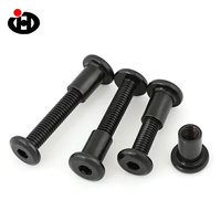 Vis de raccordement Chicago à tête hexagonale de qualité supérieure, vis de liaison, vis à tête plate mâle et femelle noires rondes, rivets