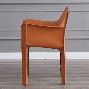 Fauteuil en cuir écologique de style contemporain moderne, mobilier italien, pour hôtel, appartement, salon, salle à manger - Product Image 3