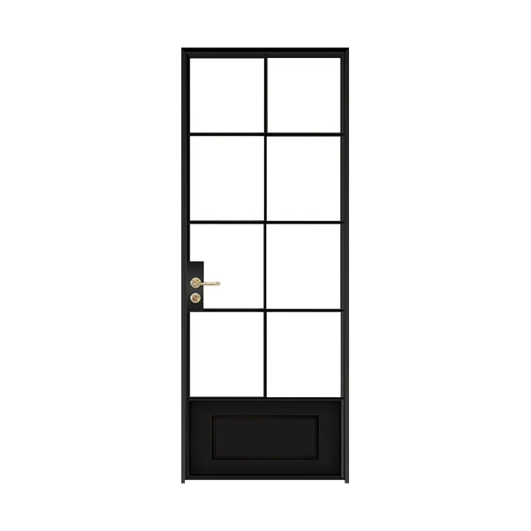 Dış alüminyum profil esnek cam kapılar fabrika fiyat kanatlı temperli cam camlı kapı