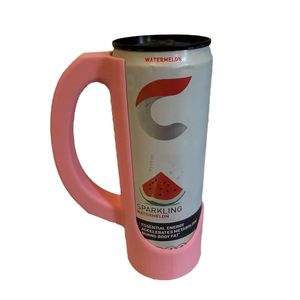 Support pour canettes fines de 12 oz avec poignée, version 2025 améliorée, réutilisable, pour boissons, support pratique et robuste pour un nettoyage facile - Product Image 5