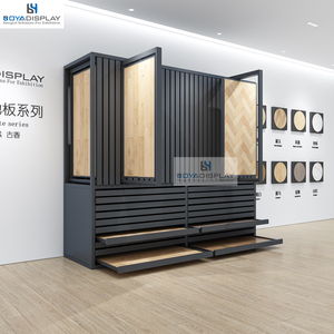 Tùy chỉnh kéo ra xoay sàn gỗ đứng gỗ cứng gạch Gốm Đá Cẩm Thạch Granite hiển thị kết hợp tủ - Product Image 1