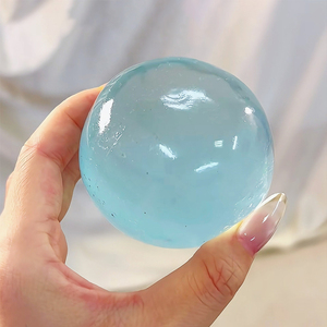 New Product Colorful 6cm Maltose Glossy Blue Coconut Oil <b>Ball</b> Soft Slow Rebound Stress Relief <b>Squeeze</b> Squishy Toy for Kids - Product Image 2