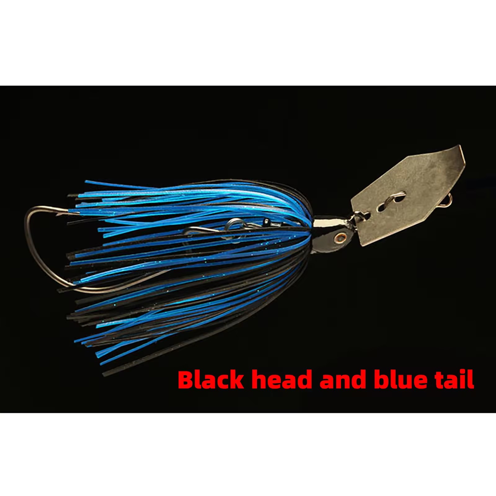 Black head and blue tail