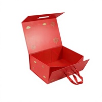 Boîte cadeau de Noël vide personnalisée, fermeture magnétique haut de gamme, boîte en carton gris de style livre, pliable en une seule pièce, modèle MT-003