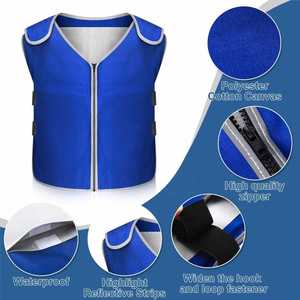 Chaleco Refrigerante para Hombre y Mujer para Clima Cálido, Chaleco Reflectante con 24 Bolsas de Hielo, Ropa Refrigerante para Trabajar en el Calor - Product Image 5