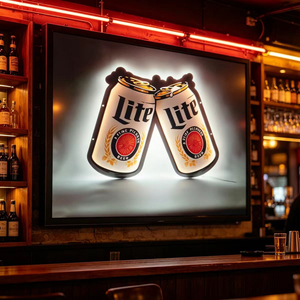 Beer Neon <b>Sign</b> Billboard, Wall-Mounted LED <b>Light</b> with Static Logo, Multi-Color Remote Control, Ideal for Bar & Car Decoration - Product Image 1