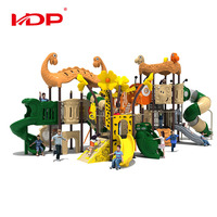 Parc d'attractions intérieur et extérieur Huadong pour enfants, équipement de glissade combiné sur le thème des animaux, avec tubes en plastique galvanisé