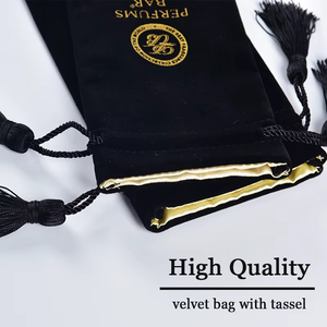 ถุงใส่น้ำหอมผ้าซาตินสีดำเงาสำหรับใส่เทียนบรรจุภัณฑ์ของขวัญแบบกำหนดเอง - Product Image 2