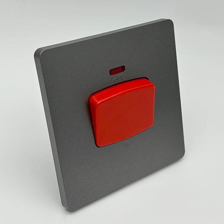 VNX High Quality UK Standard 45A Cooker Wall Switch for Kitchen and Air Conditioning Wall on off Switch with LED Indicator