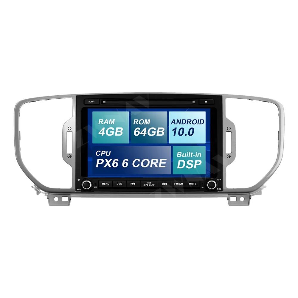 PX6 DSP 4G + 64G Android 10.0 Car Multimedia Player GPS For KIA Sportage 4 2016 2017 2018 2019車GPS Navi RadioステレオHead Unit