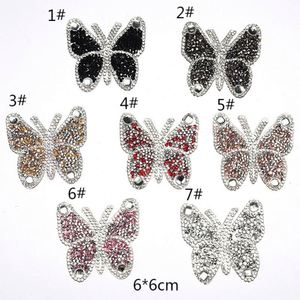 No Minimum Stock Shiny <b>Iron</b> on Rhinestone butterfly Patch Applique for Decoration - Product Image 1
