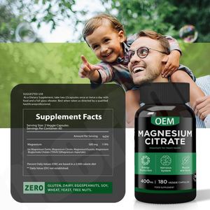 Solilan Özel Marka Sakinleştirici Magnezyum Sitrat Kompleksi Kapsülleri Uyku Spor Takviyesi 200 500 mg Magnezyum Sitrat Kapsüllerde - Product Image 5