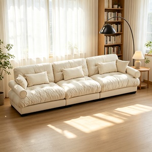 Canapé modulaire moderne en tissu luxueux, confortable et moelleux, pour salon - Product Image 2