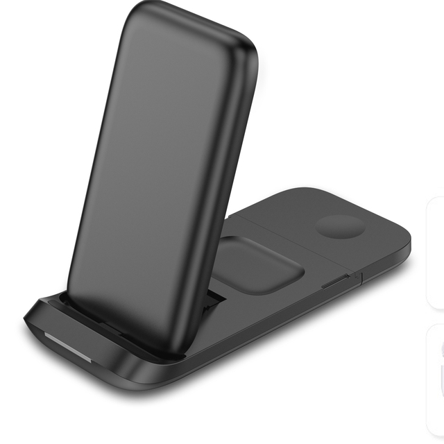 All-in-One 15W Wireless Charging Dock 3-in-1 Fast Charger Stand for Mobile Phone Watch Earphones