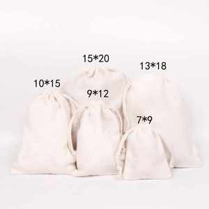Sacs en mousseline réutilisables 4x6 pouces, sacs en coton naturel, personnalisation acceptée, petits sacs cadeaux en coton avec cordon de serrage, sacs en coton personnalisés avec cordon de serrage - Product Image 5