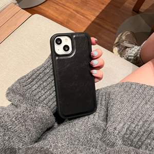 Étui de téléphone personnalisable en cuir TPU 360° intégral, antichoc, anti-traces de doigts, étanche, protection d'écran couleur unie - Product Image 2