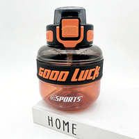 Bouteille d'eau de sport réutilisable sans BPA, de qualité alimentaire, pour la gym, avec pailles, pour une consommation directe et une motivation accrue