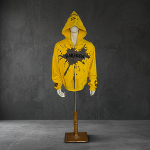 Custom 400 GSM 100% Cotton Fleece custom <b>puller</b> Zip Up Hoodie With Distressed embroidery and Screen Print Streetwear Design - Product Image 3