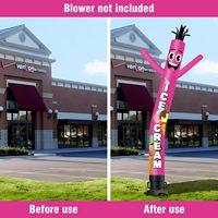 10FT Tall Wacky Wavy Dancing Air Dancer Tube de crème glacée gonflable homme pour les décorations publicitaires de Promotion d'affaires en plein air